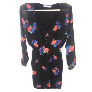 MinkPink Sleeved Floral Dress